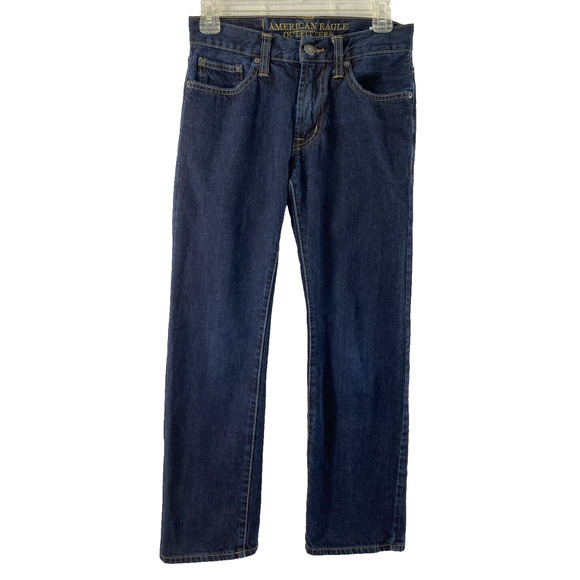 American Eagle Jeans Mens 26 x 26 Original Straight Dark Wash Denim‎ - Picture 1 of 12